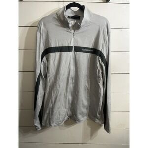 J. Lindeberg Jarvis Mid Layer Performance Full Zip Jacket Grey/Black Size 2XL